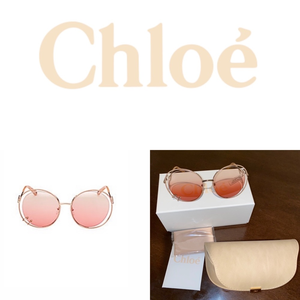 Chloé Wendy Rose Gold gorgeous sunglasses 59MM - Picture 7 of 7